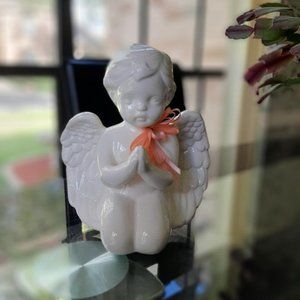 Ceramic Cherub Praying Angel Figurine